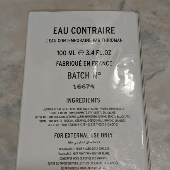 Thirdman Eau Contraire 100ml 3.4 FL oz nib - Picture 3 of 5